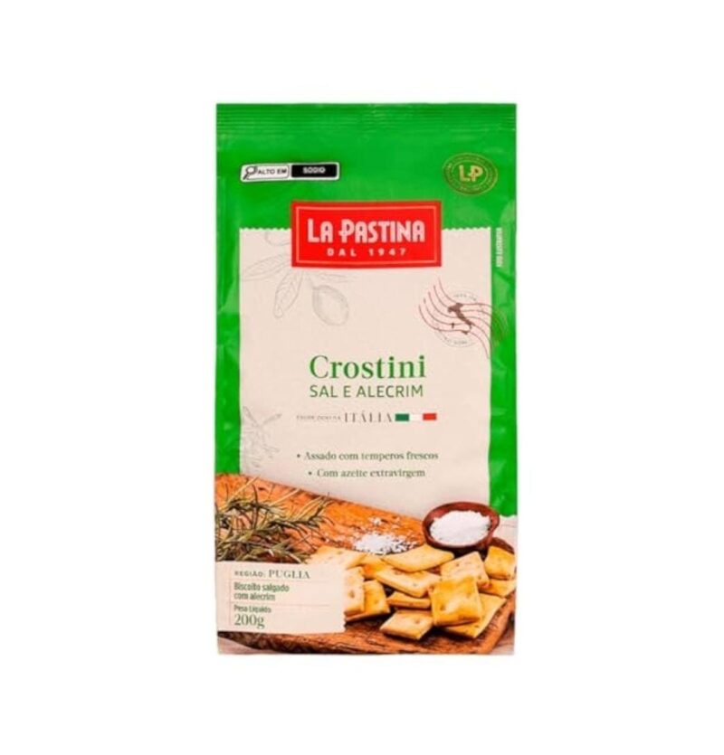 Biscoito Crostini sal marinho e alecrim- 200g