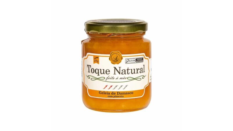 Geleia de damasco com pimenta 275g- Toque Natural