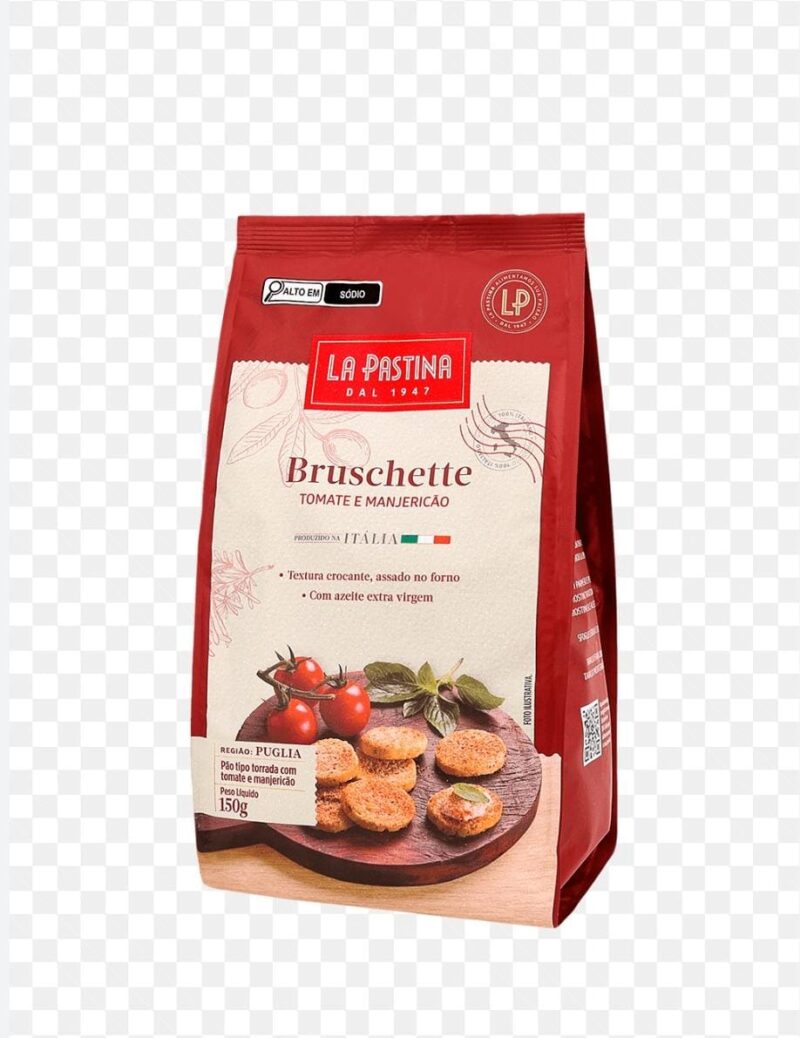 Bruschette tomate e manjericão 150g- La Pastina