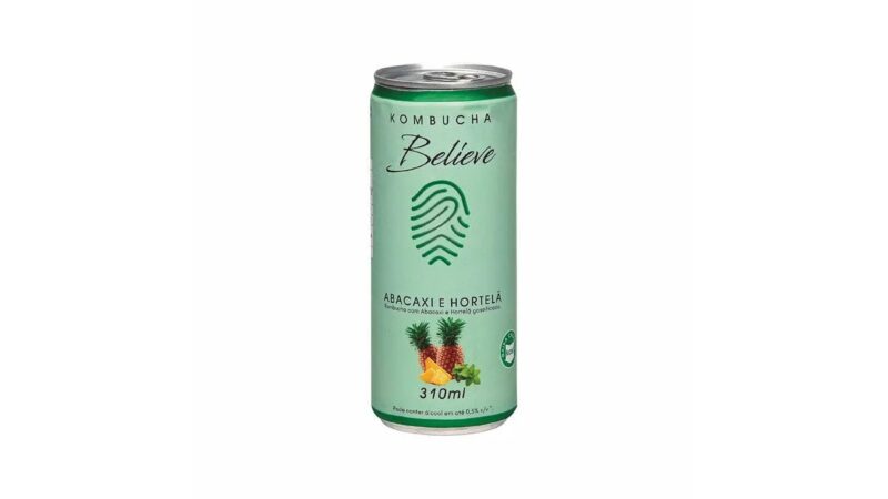 Kombucha abacaxi com hortelã 310ml-Believe