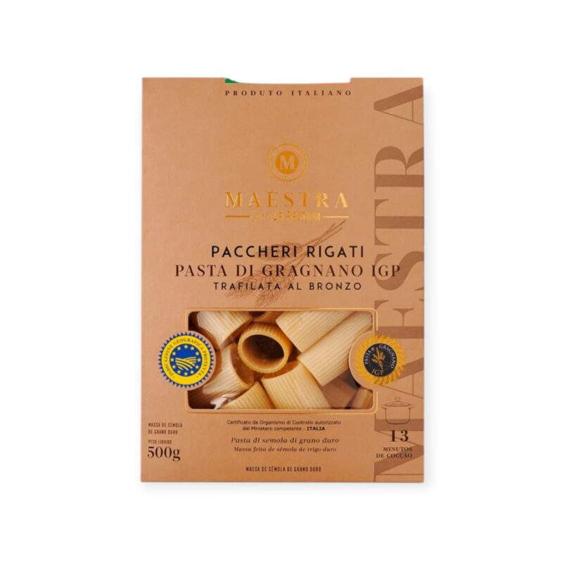 Massa Paccheri Rigati 500g- Maestra La Pastina